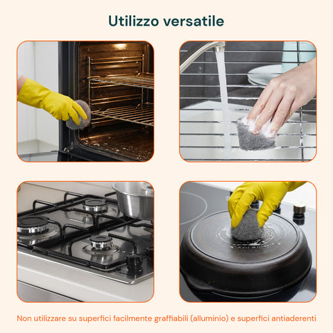 Spugne Saponate in Acciaio 10 Pz – Pulizia Profonda Cucina