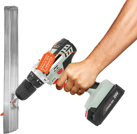 Trapano Avvitatore 2 Velocità Meccaniche Con Batteria Litio 20v - 1300 Mah
