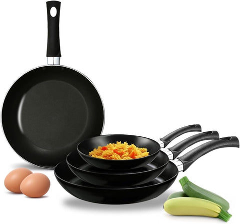 4 darabos tapadásmentes serpenyőkészlet ergonomikus Soft Touch nyéllel