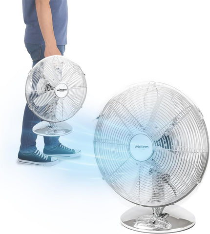 Modern, csendes, 40 W-os asztali ventilátor - 3 sebességfokozat és oszcilláció