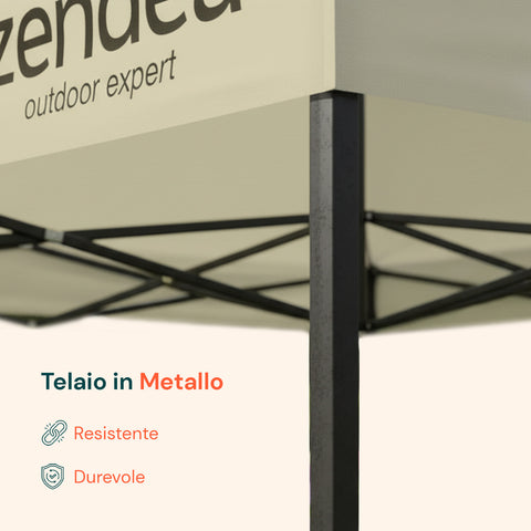 Összecsukható, vízálló, 3x3 m-es pavilon táskával és súlyokkal