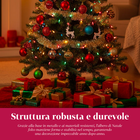 Albero Natalizio Classico – Rami Folti e Stabili, Altezza 150/180/210 cm