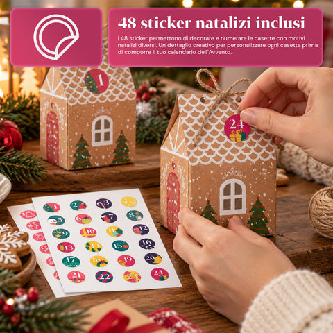 Adventi naptárak – Fiókos fa vagy matricás házikós változat