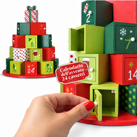Adventi naptárak – Fiókos fa vagy matricás házikós változat
