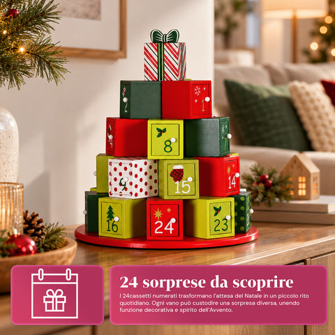 Adventi naptárak – Fiókos fa vagy matricás házikós változat
