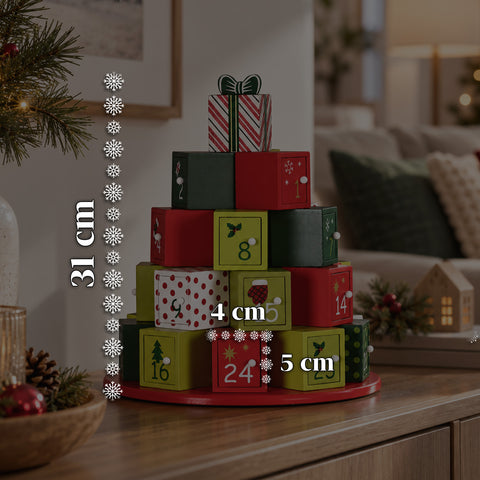 Adventi naptárak – Fiókos fa vagy matricás házikós változat