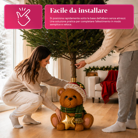 Dekoratív karácsonyfa-talapzat, 10 mintával, vasból és magnéziumból, univerzális rögzítéssel, legfeljebb 210 cm-es fákhoz, 2 LED-es modellel
