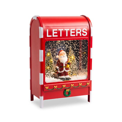 Karácsonyi postaláda Mikulással – LED-világítással, zenével és hóeffekttel