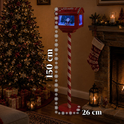 Lampione di Natale con Neve Soffiata, Musica e Luci LED – 4 Varianti
