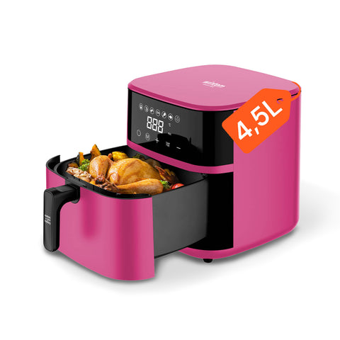 4,5 l-es forrólevegős fritőz érintős LED-kijelzővel és 7 sütési programmal, 1400W