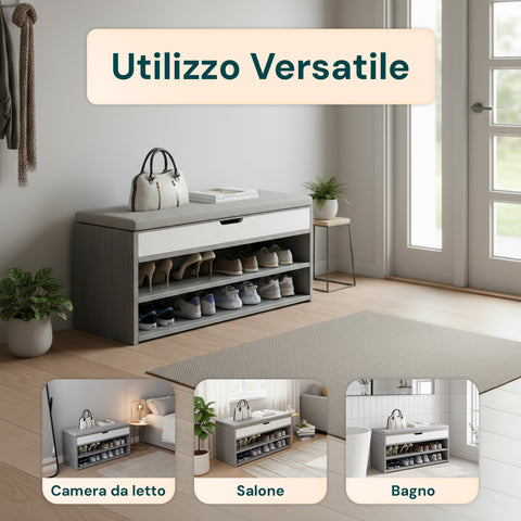Mobile scarpiera per camera da letto, salone e bagno