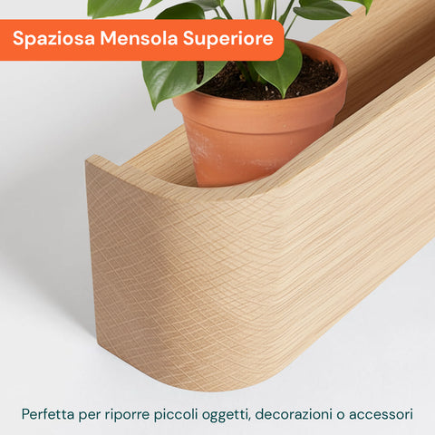 Appendiabiti da Muro Design Moderno con 4 Ganci a Scomparsa