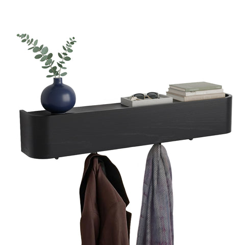 Appendiabiti da Muro Design Moderno con 4 Ganci a Scomparsa