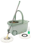 Set lavapavimenti mocio rotante verde con secchio e centrifuga