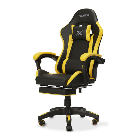 Dönthető gamer szék kihúzható lábtartóval, deréktámasszal és fejtámasszal