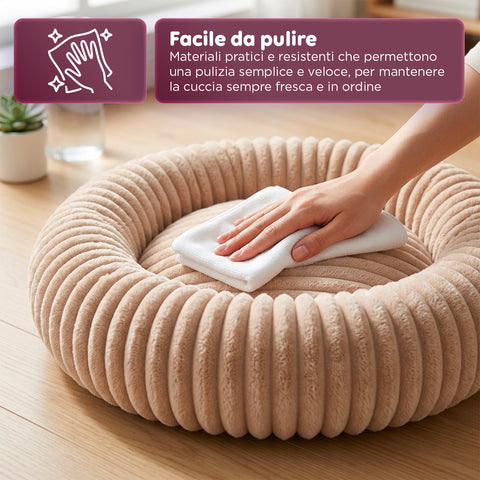Puha és kényelmes donut fekhely kutyáknak és macskáknak, több méretben és színben