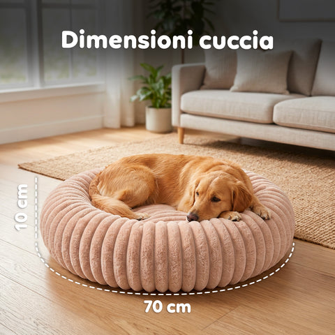Puha és kényelmes donut fekhely kutyáknak és macskáknak, több méretben és színben