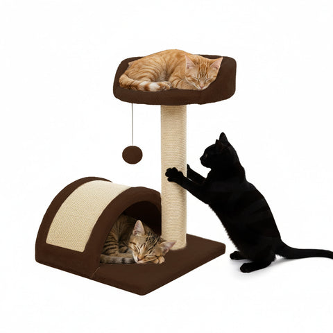 Tiragraffi per Gatti 50 cm con Arco in Sisal e Gioco Pendente