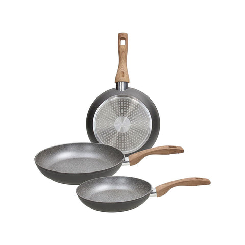 3 részes tapadásmentes alumíniumserpenyő-készlet, 20/24/28cm