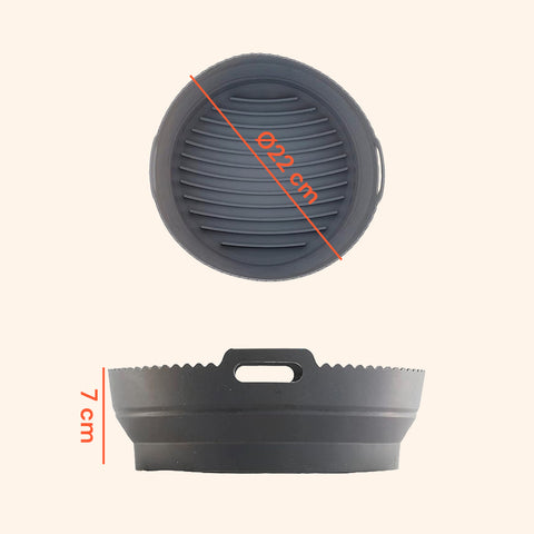 Set Cestino e Divisorio in Silicone per Friggitrice ad Aria – Accessori Pieghevoli Ø22 cm