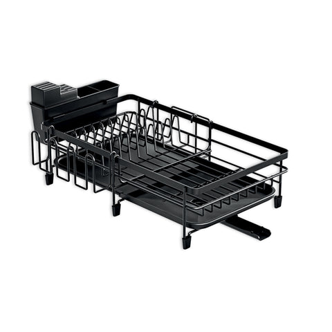 Scolapiatti Modulare Salvaspazio con Portaposate Estensibile 30/53 cm