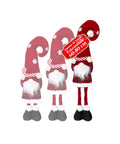 Gnomo di Natale Estensibile 80 cm con Cappello Rosso e Fiocchi di Neve