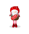 Gnomo Natalizio Fungo con Barba 50 cm, Ornamento Decorativo di Natale