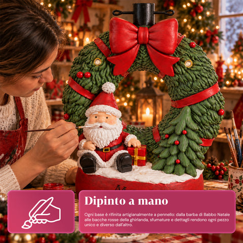 Dekoratív karácsonyfa-talapzat, 10 mintával, vasból és magnéziumból, univerzális rögzítéssel, legfeljebb 210 cm-es fákhoz, 2 LED-es modellel