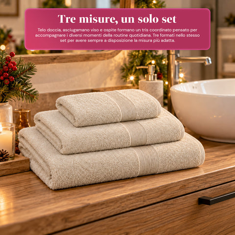 3 darabos, 100% pamut törölközőszett – fürdőszobai szett 90x140-es fürdőlepedővel, 60x100-as törölközővel és 40x60 cm-es vendégtörölközővel, puha és nedvszívó, 6 szín