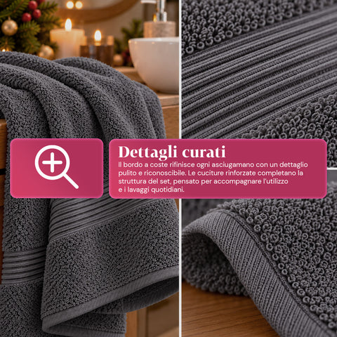3 darabos, 100% pamut törölközőszett – fürdőszobai szett 90x140-es fürdőlepedővel, 60x100-as törölközővel és 40x60 cm-es vendégtörölközővel, puha és nedvszívó, 6 szín