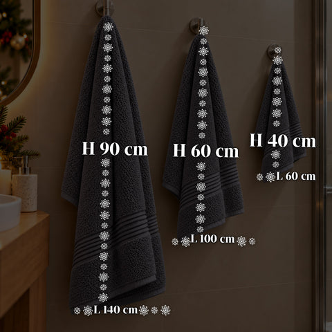 3 darabos, 100% pamut törölközőszett – fürdőszobai szett 90x140-es fürdőlepedővel, 60x100-as törölközővel és 40x60 cm-es vendégtörölközővel, puha és nedvszívó, 6 szín