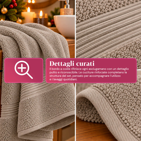 3 darabos, 100% pamut törölközőszett – fürdőszobai szett 90x140-es fürdőlepedővel, 60x100-as törölközővel és 40x60 cm-es vendégtörölközővel, puha és nedvszívó, 6 szín