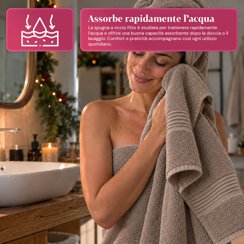 3 darabos, 100% pamut törölközőszett – fürdőszobai szett 90x140-es fürdőlepedővel, 60x100-as törölközővel és 40x60 cm-es vendégtörölközővel, puha és nedvszívó, 6 szín