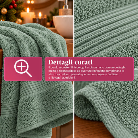 3 darabos, 100% pamut törölközőszett – fürdőszobai szett 90x140-es fürdőlepedővel, 60x100-as törölközővel és 40x60 cm-es vendégtörölközővel, puha és nedvszívó, 6 szín