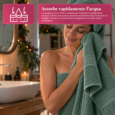 3 darabos, 100% pamut törölközőszett – fürdőszobai szett 90x140-es fürdőlepedővel, 60x100-as törölközővel és 40x60 cm-es vendégtörölközővel, puha és nedvszívó, 6 szín