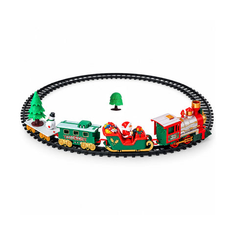 Trenino Natalizio con Luci e Suoni per Albero di Natale, 2 Modelli