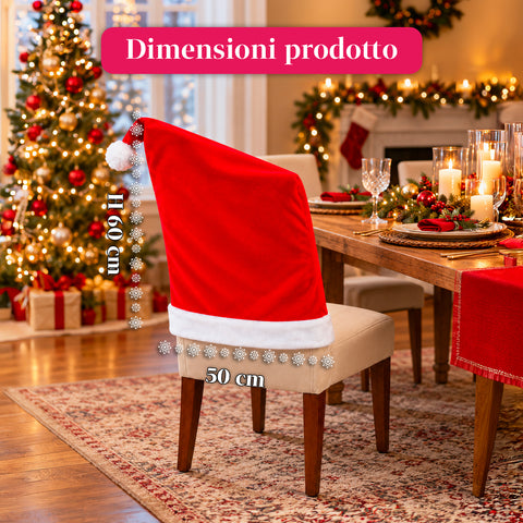 Coprisedia Natalizio Cappello di Babbo Natale 50x60 cm