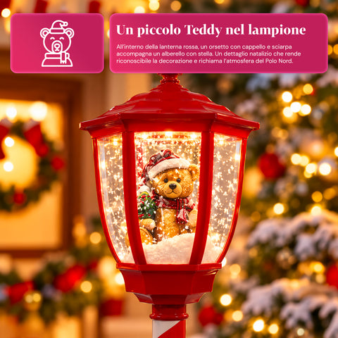 Karácsonyi lámpás fúvott hóval, zenével és LED-fényekkel – 4 változat