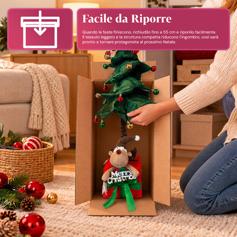 Bővíthető karácsonyfa 90 és 95 cm-es méretben, ajándékcsomaggal és figurákkal