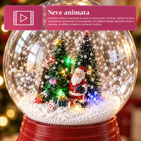 Karácsonyi lámpás fúvott hóval, zenével és LED-fényekkel – 4 változat