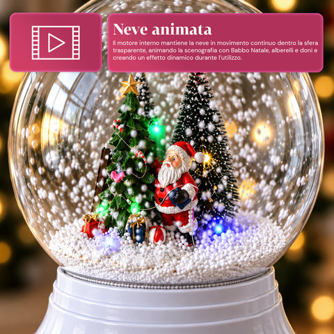 Karácsonyi lámpás fúvott hóval, zenével és LED-fényekkel – 4 változat