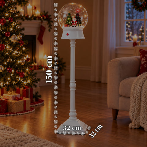 Karácsonyi lámpás fúvott hóval, zenével és LED-fényekkel – 4 változat