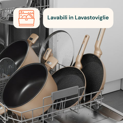 Batteria da Cucina Completa 13 Pezzi in Vari Colori con Mestoli Inclusi