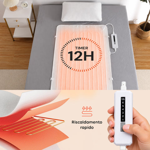 Elektromos fűthető matracvédő gyors felmelegedéssel és 6 hőfokozattal