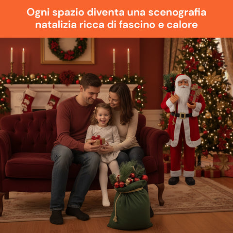 Decoro Natalizio Babbo Natale – Stile Classico Perfetto per Ingresso Soggiorno