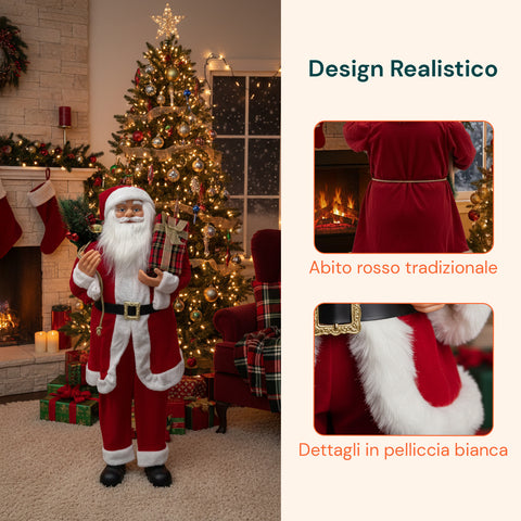 Decoro Natalizio Babbo Natale – Stile Classico Perfetto per Ingresso Soggiorno