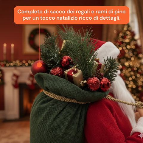 Decoro Natalizio Babbo Natale – Stile Classico Perfetto per Ingresso Soggiorno