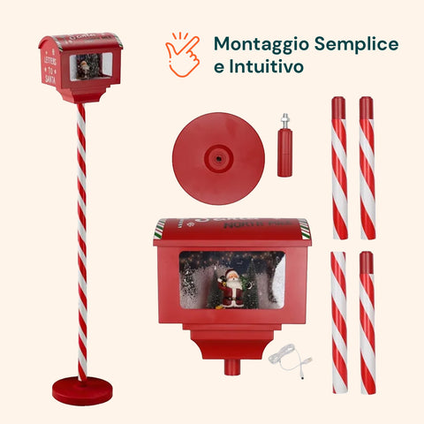 Cassetta Postale da 150cm con Palo – Luci LED e Suoni Inclusi