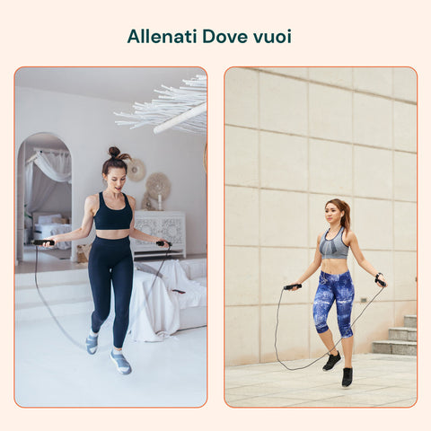 Corda da Salto Fitness con Impugnatura Ergonomica e Borsa