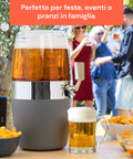 Contenitore bevande Avilia perfetto per feste, eventi o pranzi in famiglia, spillatore birra con boccale e snack all'aperto